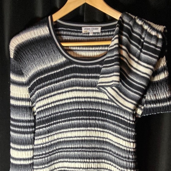 Opening Ceremony variegated bell sleeve sweater dress. - Picture 4 of 7